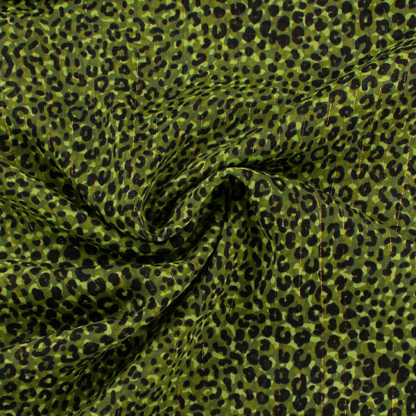 Chiffon with Metallic Print - CANNES - 008 - Skin - Green