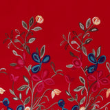 Tissu à manteau brodé - WESTMINSTER - 002 - Rouge