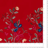Tissu à manteau brodé - WESTMINSTER - 002 - Rouge