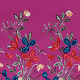 Tissu à manteau brodé - WESTMINSTER - 003 - Magenta