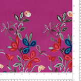 Tissu à manteau brodé - WESTMINSTER - 003 - Magenta