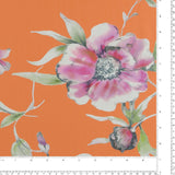 Printed Linen Look - TEXTURA - 001 - Tangerine