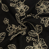 Poly Embroidered - IN BLOOM - 003 - Black