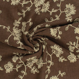 Poly Embroidered - IN BLOOM - 004 - Brown