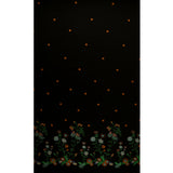 Mélange de rayonne brodé - EN FLEUR - 001 - Noir
