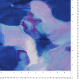 Mix of printed rayon and Linen  - BARBADOS - 003 - Blue