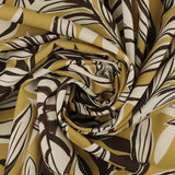 Mix of printed rayon and Linen  - BARBADOS - 004 - Brown