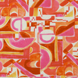 Mix of printed rayon and Linen  - BARBADOS - 006 - Pink