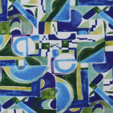 Mix of printed rayon and Linen  - BARBADOS - 007 - Blue