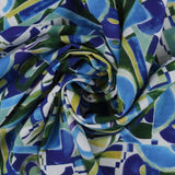 Mix of printed rayon and Linen  - BARBADOS - 007 - Blue