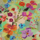 Mix of printed rayon and Linen  - BARBADOS - 008 - Green
