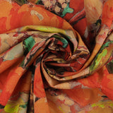 Mélange de rayonne et Lin imprimé - <BARBADOS> - 009 - Orange