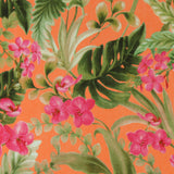Mélange de rayonne et Lin imprimé - <BARBADOS> - 011 - Tangerine