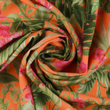 Mélange de rayonne et Lin imprimé - <BARBADOS> - 011 - Tangerine