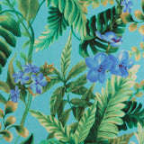 Mix of printed rayon and Linen  - BARBADOS - 012 - Aqua