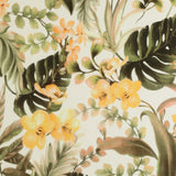 Mix of printed rayon and Linen  - BARBADOS - 013 - Offwhite