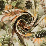 Mix of printed rayon and Linen  - BARBADOS - 013 - Offwhite