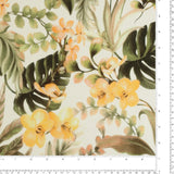 Mix of printed rayon and Linen  - BARBADOS - 013 - Offwhite