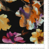 Mélange de rayonne et Lin imprimé - <BARBADOS> - 014 - Noir