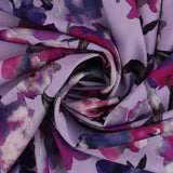 Mix of printed rayon and Linen  - BARBADOS - 015 - Lilac