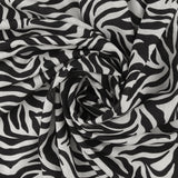 Mix of printed rayon and Linen  - BARBADOS - 016 - Black