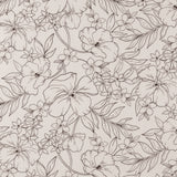 Mix of printed rayon and Linen  - BARBADOS - 019 - Latte