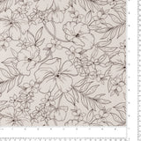 Mix of printed rayon and Linen  - BARBADOS - 019 - Latte