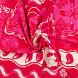 Mix of printed rayon and Linen  - SUMMER ESSENTIALS - 001 - Hot Pink