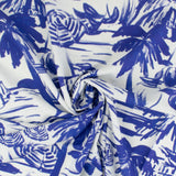 Mélange de rayonne et Lin imprimé - ESSENTIELS DE L'ÉTÉ - 006 - Blanc