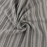 Cotton /Linen Stripe - CAYMAN - 004 - Black