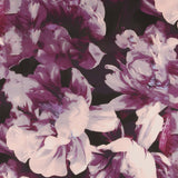 Satin imprimé - VICTORIA - 002 - Prune