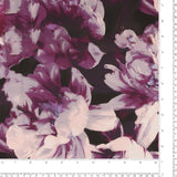 Satin imprimé - VICTORIA - 002 - Prune