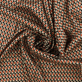 Satin imprimé - VICTORIA - 003 - Noir
