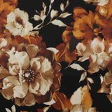 Printed Satin - Victoria - 008 - Black