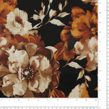 Printed Satin - Victoria - 008 - Black
