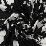 Printed Satin - Victoria - 010 - Black