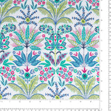Satin imprimé - IBIZA - 001 - Bleu