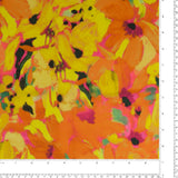 Satin imprimé - IBIZA - 005 - Orange