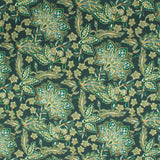 Printed Satin - NORA - 001 - Teal