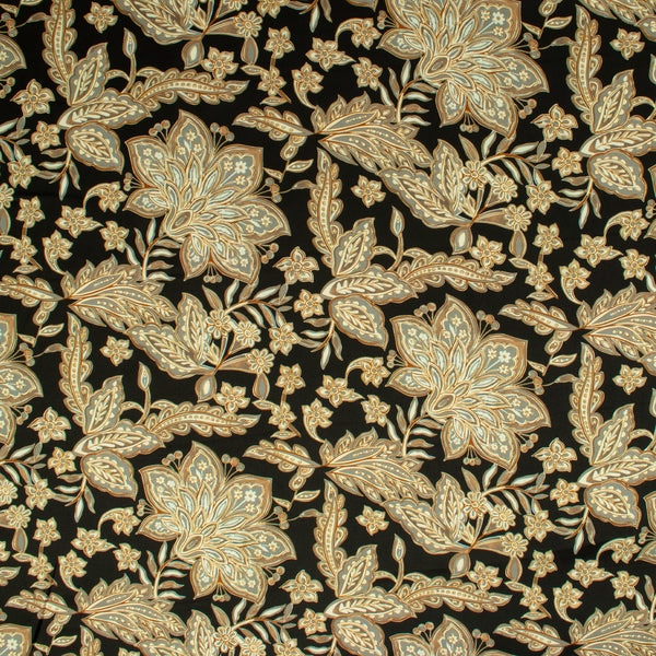 Printed Satin - NORA - 003 - Black