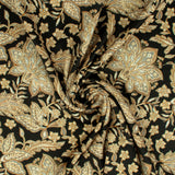 Satin imprimé - NORA - 003 - Noir