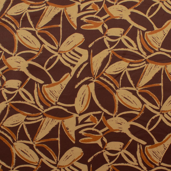 Printed Satin - NORA - 004 - Wine