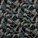 Satin imprimé - NORA - 005 - Noir