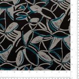 Satin imprimé - NORA - 005 - Noir