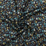 Satin imprimé - NORA - 007 - Aubergine