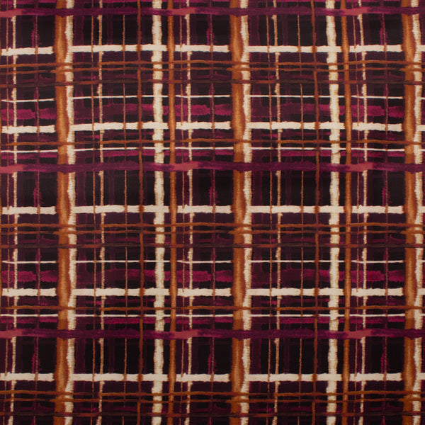 Printed Satin - NORA - 008 - Wine