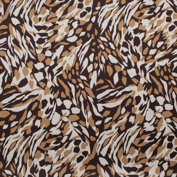 Printed Satin - NORA - 010 - Brown