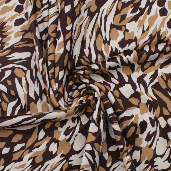 Printed Satin - NORA - 010 - Brown