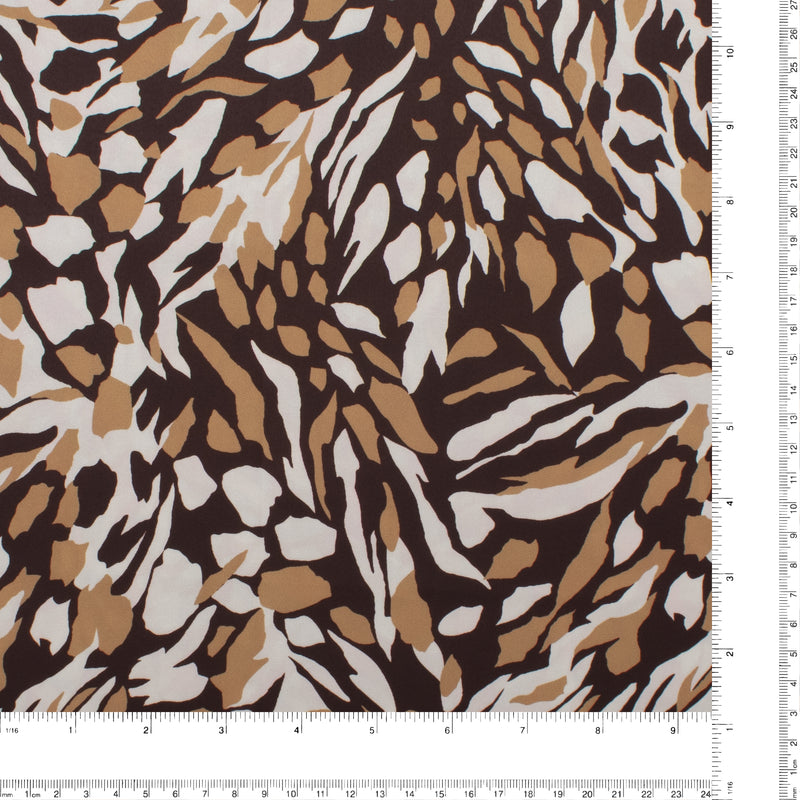 Satin imprimé - NORA - 010 - Brun