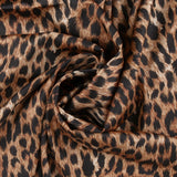 Satin imprimé - CLARISSA - 003 - Chocolat